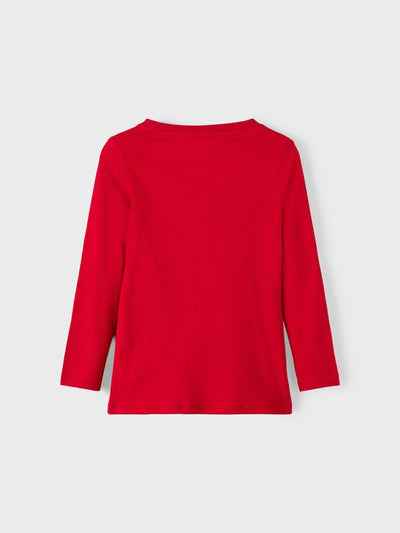 Name It Toddler Girl Christmas Theme Long Sleeve Top