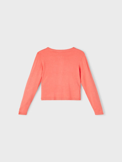 Name it Girls Short Knit Cardigan - Orange