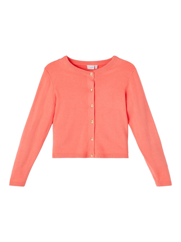 Name it Girls Short Knit Cardigan - Orange