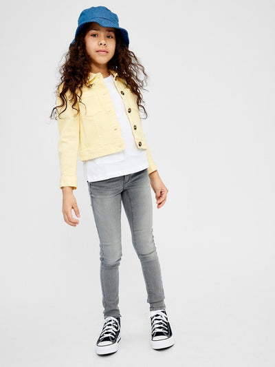 Name it Girls Pale Lemon Cotton Twill Jacket