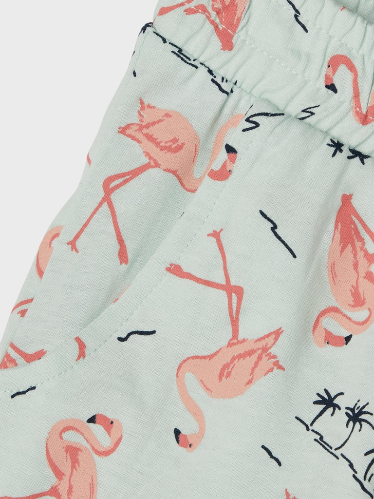 Name it Girls Flamingo Print Cotton Shorts
