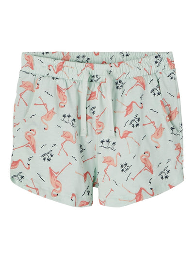 Name it Girls Flamingo Print Cotton Shorts