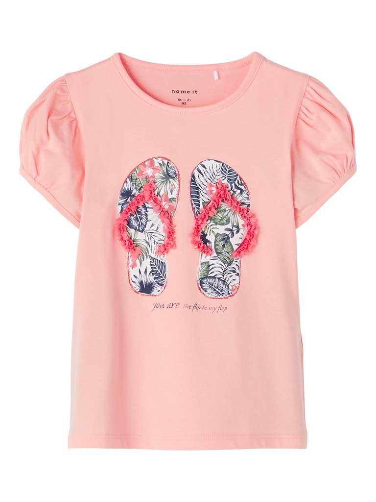 Name it Mini Girls 3D Graphic Short Sleeved Top