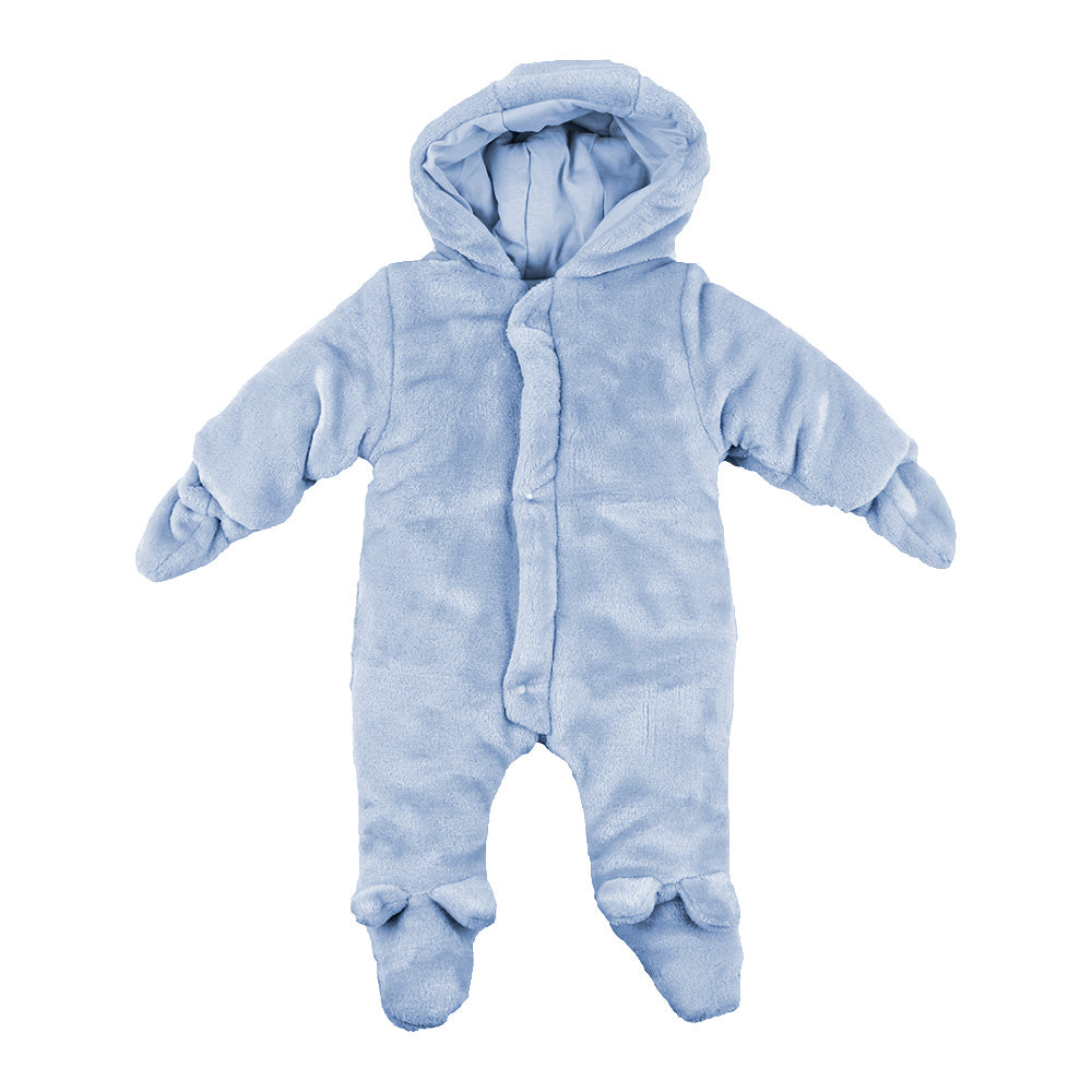Baby Boy Blue Faux Fur Snowsuit