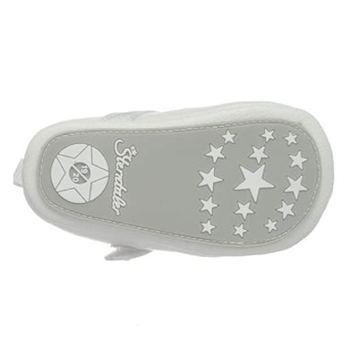 White Leatherette Soft Baby Shoes