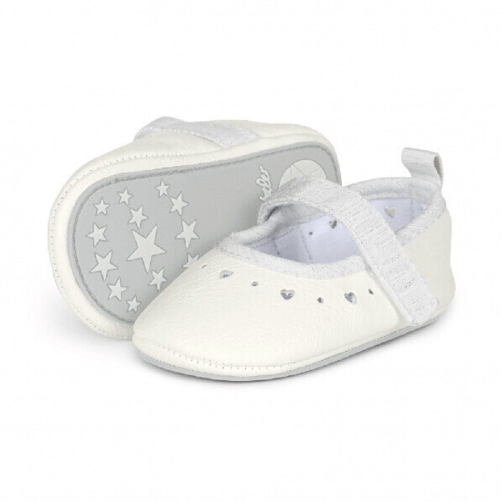 White Leatherette Soft Baby Shoes