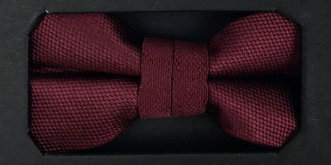 Boys Solid Wine Communion Bow Tie & Pocket Square