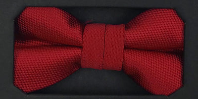Boys Communion Solid Red Bow Tie & Pocket Square