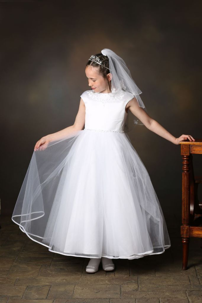Girls Communion Dress JENNA with Sparkle Skirt by Little People