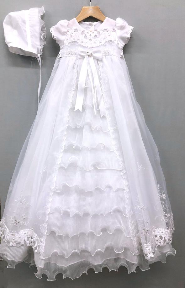 Long White Christening Gown