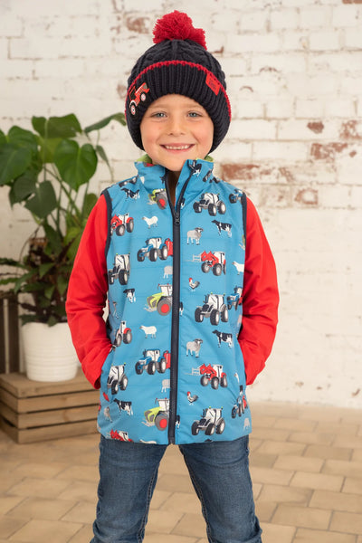 Lighthouse Boys Farm Yard Gilet - Blue Farm