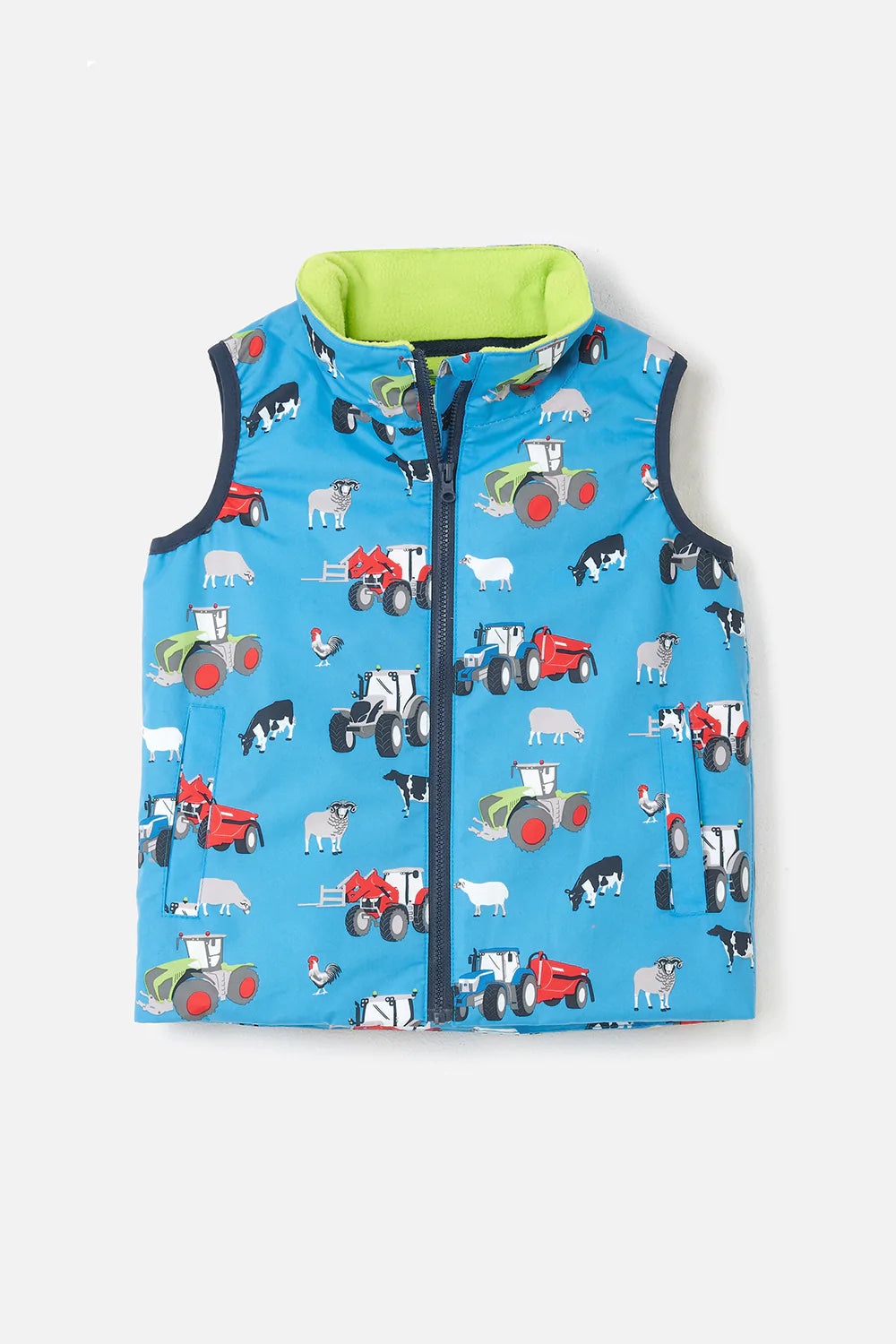 Lighthouse Boys Farm Yard Gilet - Blue Farm