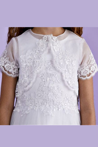 Girls Lace Communion Bolero Jacket ANNA by Peridot