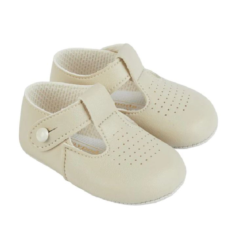 Unisex Beige Soft Baby Shoes - B625