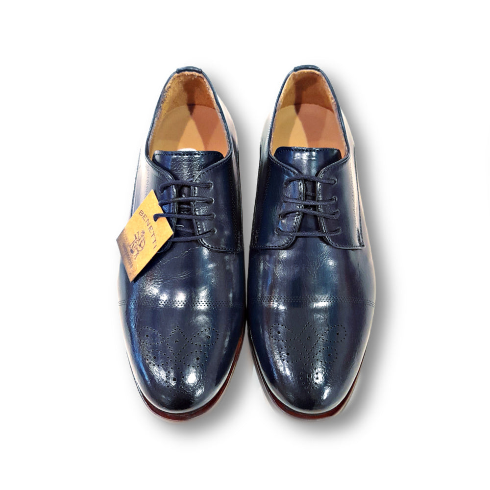 Boys Benetti LOUIS Navy Communion Shoes