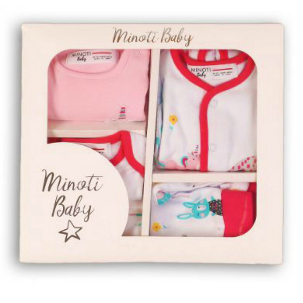 Minoti Baby Girl 5-Piece Boxed Gift Set
