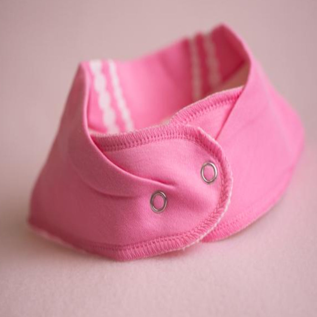 Babyboo Bandana Bib in Pink with Fancy Little Lady Pearl Print