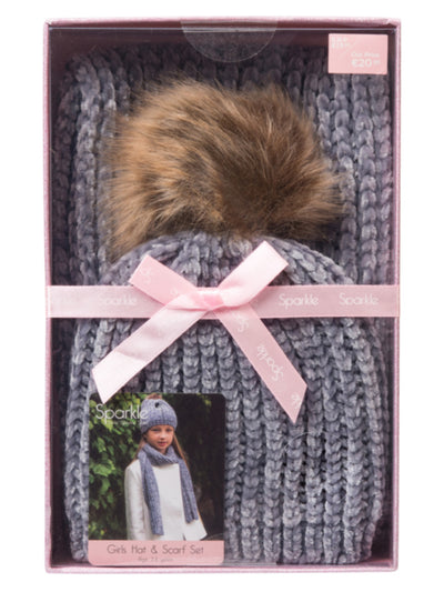 Pulse Hat and Scarf Box Set Grey