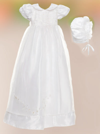 Sweetie Pie Christening Gown with Beaded Bodice