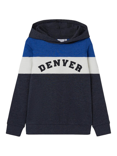 Name It Boys Dark Colour Block Hooded Sweatshirt