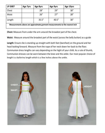 Girls Communion Dress - D008