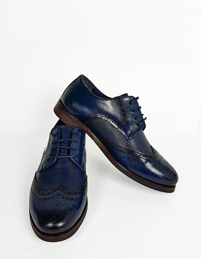 Boys Benetti George Navy Communion Shoes