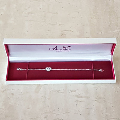 Absolute Kids Sterling Silver Cross and Heart Bracelet - HCB302