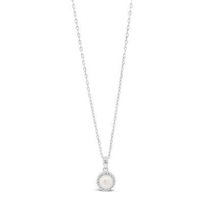 Absolute Kids Sterling Silver Pearl Pendant and Chain - HCP223