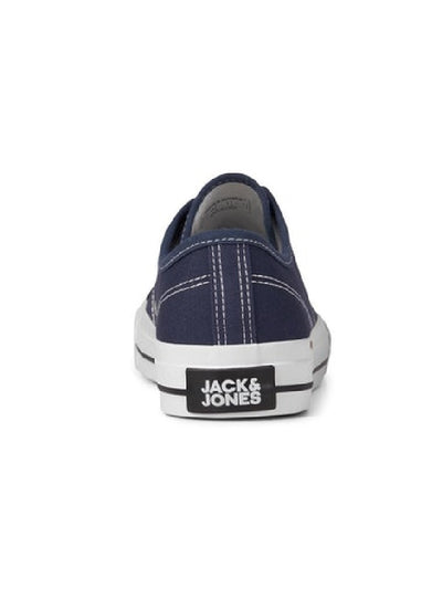 Jack & Jones Navy Canvas Shoes with White Toecap