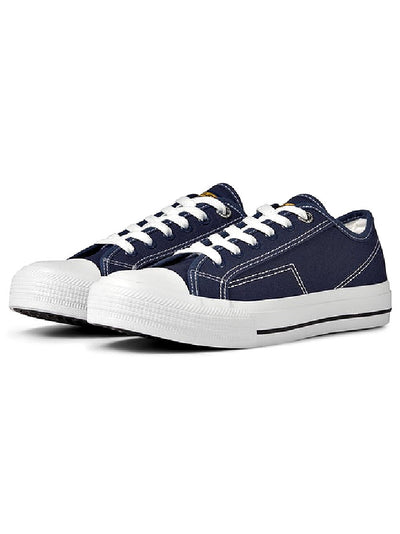 Jack & Jones Navy Canvas Shoes with White Toecap