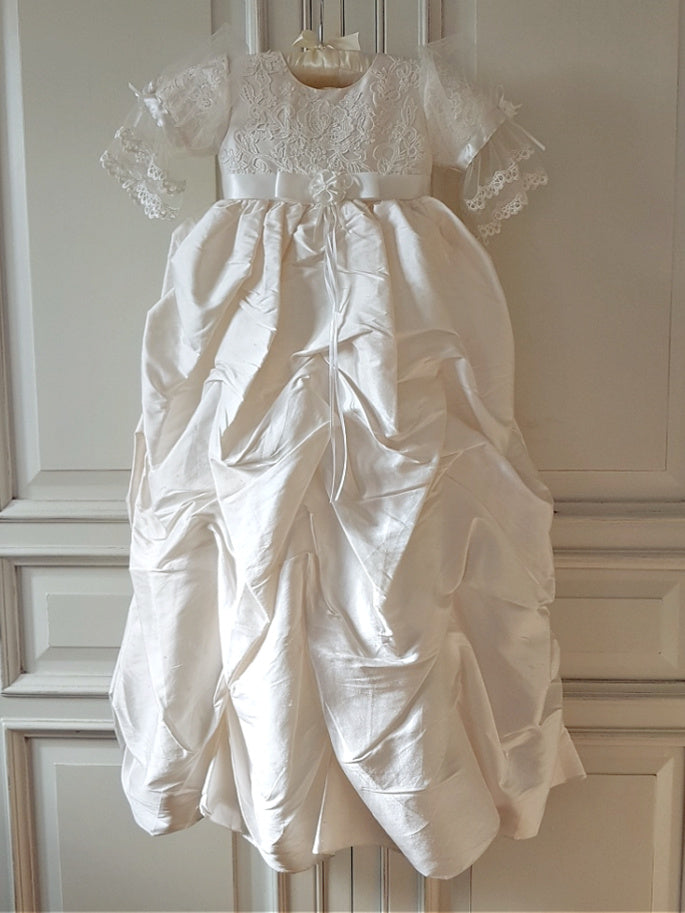 Sweetie Pie Jasmine Silk Christening Gown