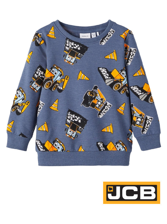 Name It Toddler Boy JCB Tractor Print Light Sweatshirt