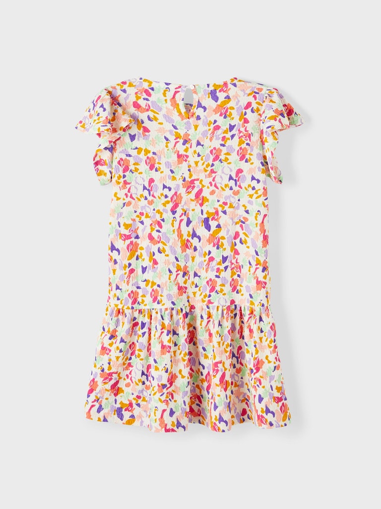 Name it Girls Floral Short Sleeved Colourful Dress