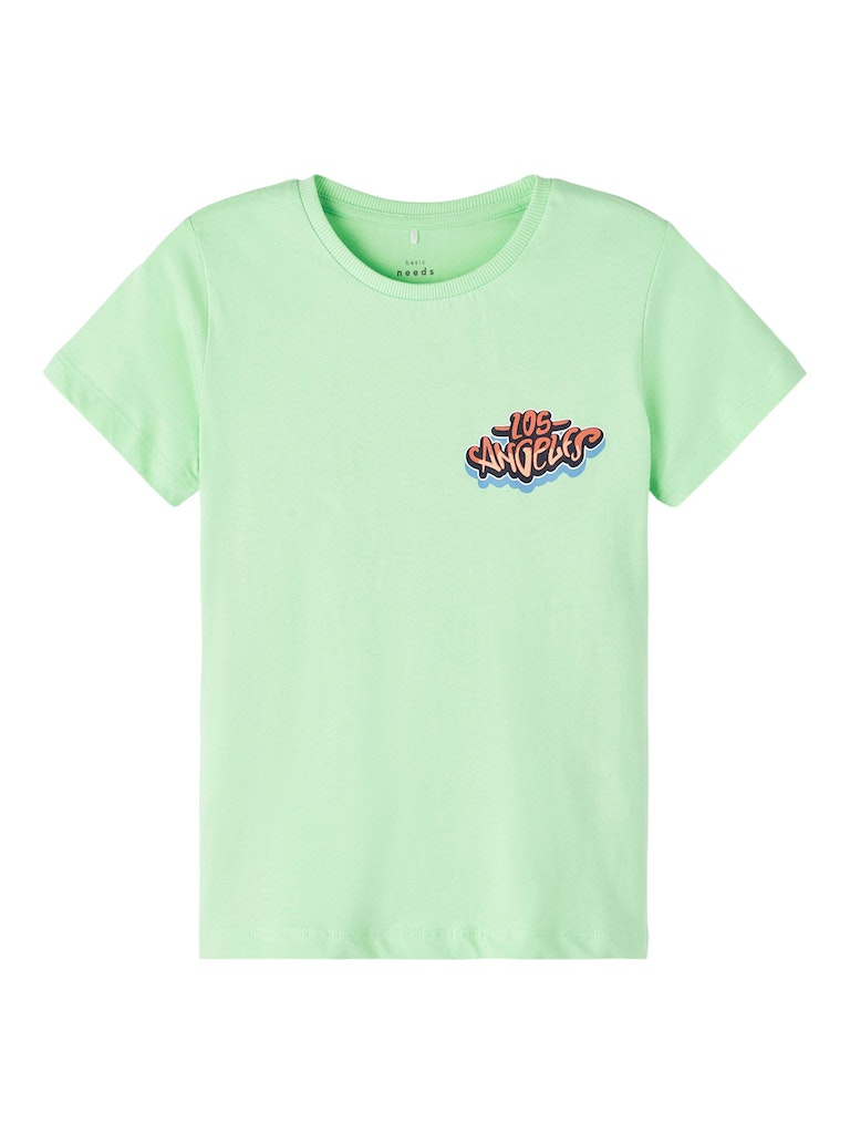 Name it Boys Colourful Graphic Print T-Shirt - Green