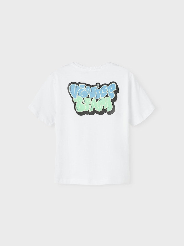 Name it Boys Colourful Graphic Print T-Shirt - White