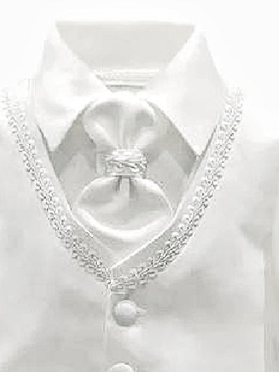 Boy's White Christening Suit with Waistcoat and Cravat - LA103