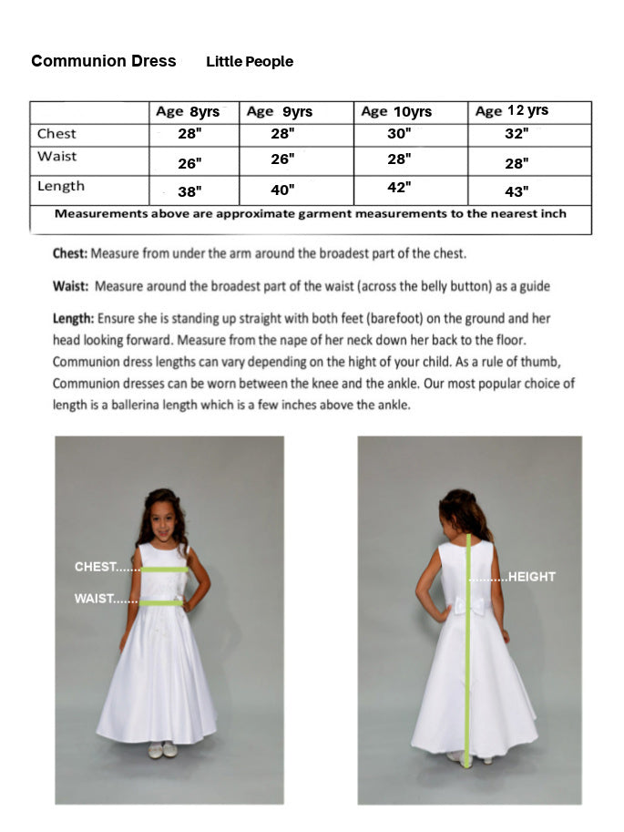 Girls Communion Dress 80712 DAISY by Little People