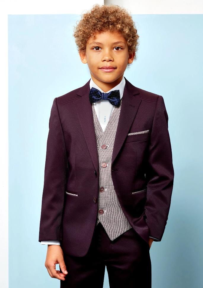 Kids 2025 burgundy suit