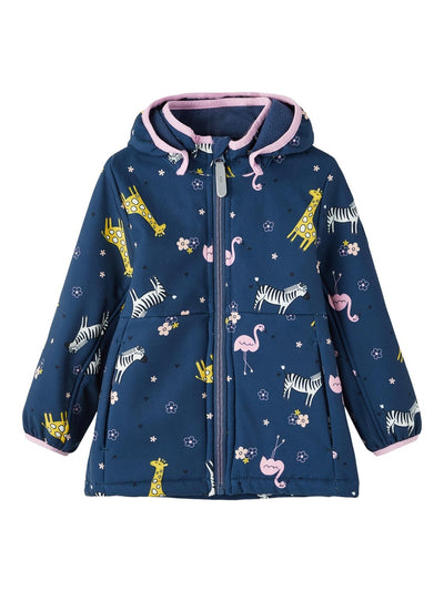 Name it Toddler Girls Animal Softshell Waterproof Jacket