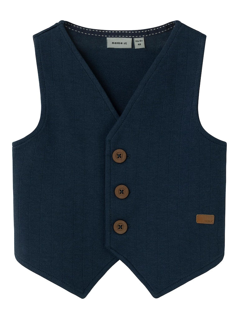 Name It Boys Soft Waistcoat - Navy