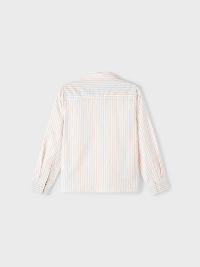 Name It Boys White Peach Stripe Shirt