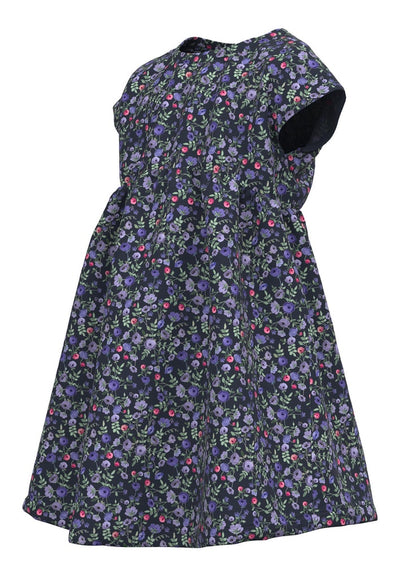 Name it Girls Floral Print Navy Dress