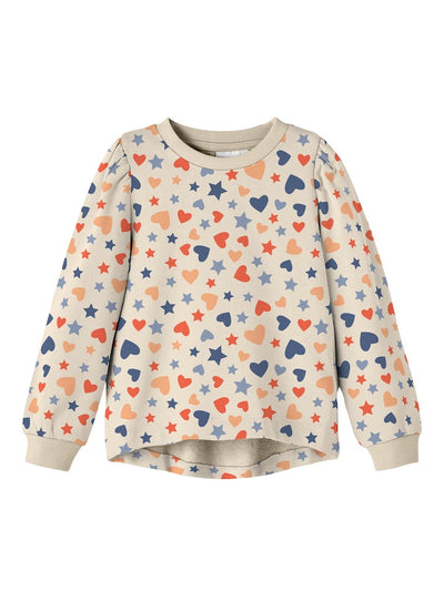 Name it Mini Girl Hearts and Stars Sweatshirt