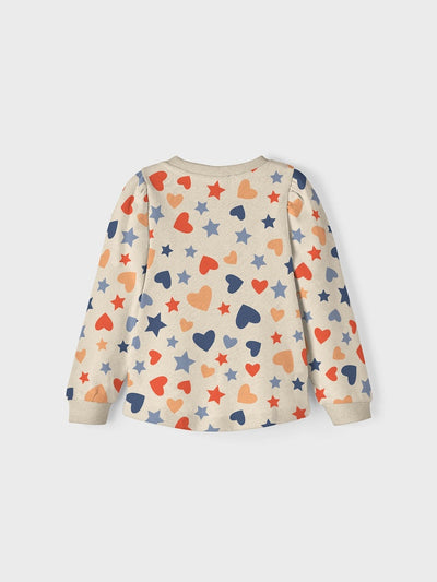 Name it Mini Girl Hearts and Stars Sweatshirt