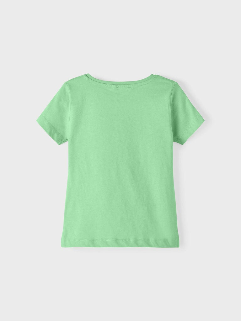 Name it Girls Short Sleeved Graphic Print T-Shirt - Green