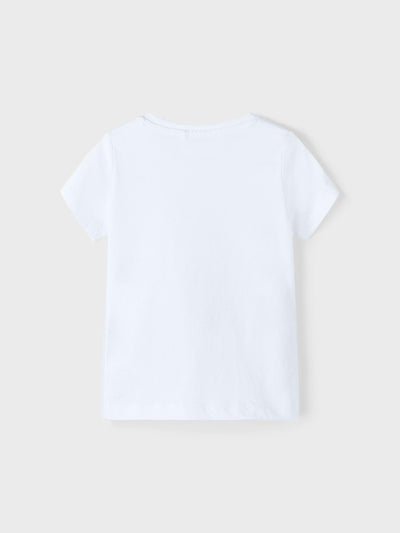 Name it Girls Short Sleeved Graphic Print T-Shirt - White