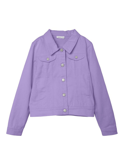 Name it Girls Cotton Twill Jacket - Purple