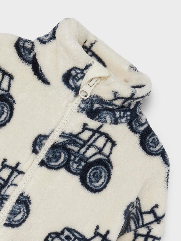 Name it Mini Boy Tractor Fleece Zip-Up Cardigan
