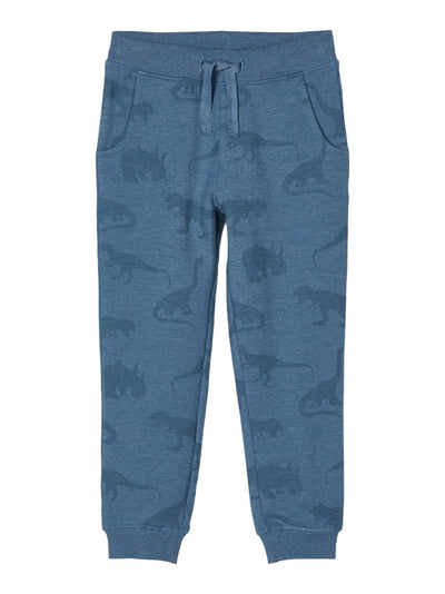 Name it Boys Blue Dinosaur Print Sweat Pants