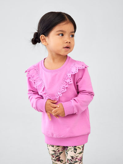 Name it Toddler Girl Broderie-Frill Sweatshirt